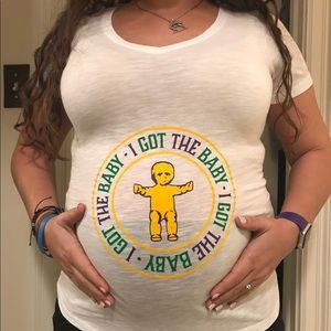 Mardi Gras Maternity Shirt